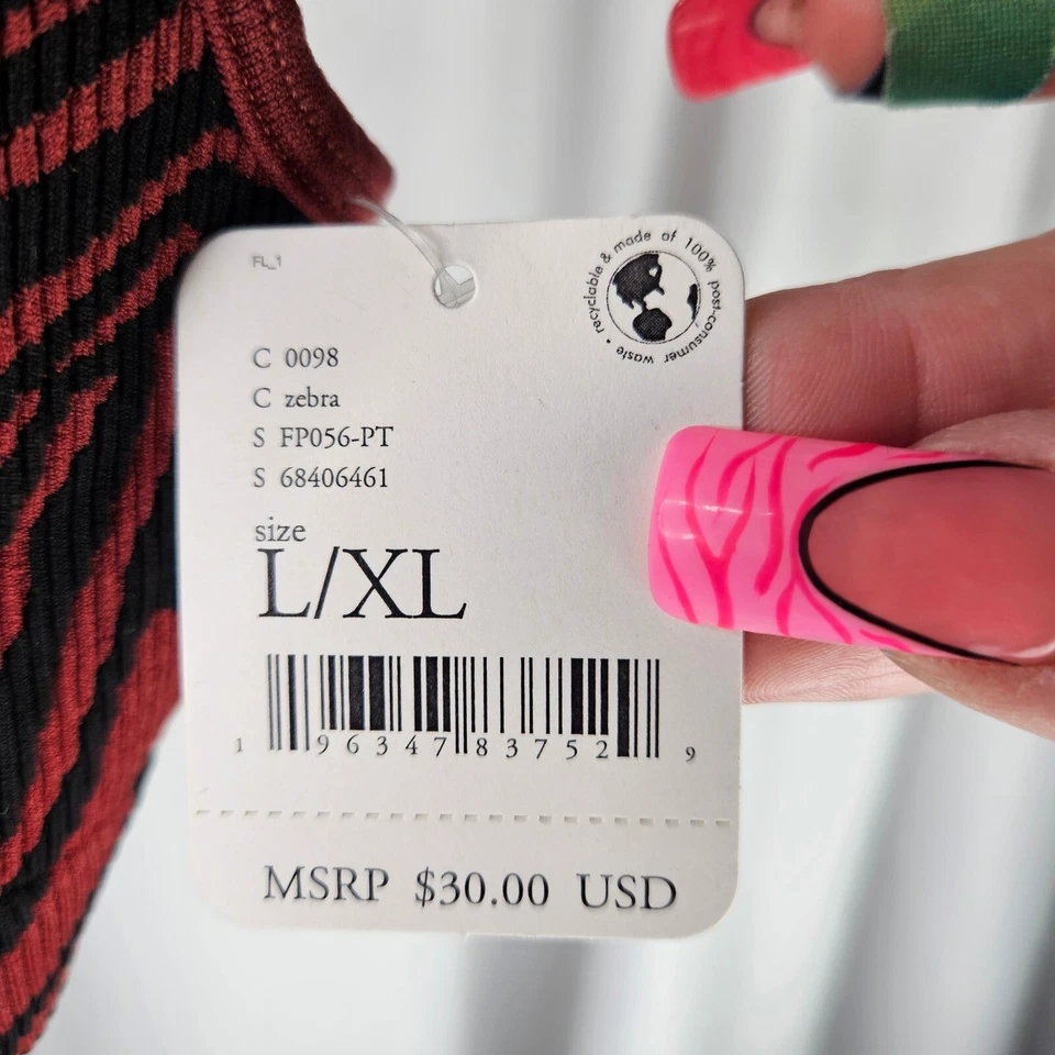 Bralette para mujer Intimately Free People estampado de cebra con tiras en la espalda L/XL NUEVO CON ETIQUETAS Foto 4 de 4