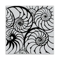 Hero Arts "NAUTILUS PATTERN" Background Cling Bold Prints Stamp 6"x6" 2021