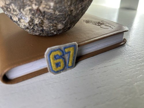 Polo Ralph Lauren Custom Team Patch #67 Yellow/ Blue Embroidered Sew On-Patch - Picture 4 of 5