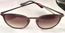 NWT Foster Grant SUNGLASSES Brown Metal Frame MAXBLOCK NEW