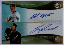 2005 UD Reflections Baseball Joe Blanton Ian Snell DUAL Signature AUTO