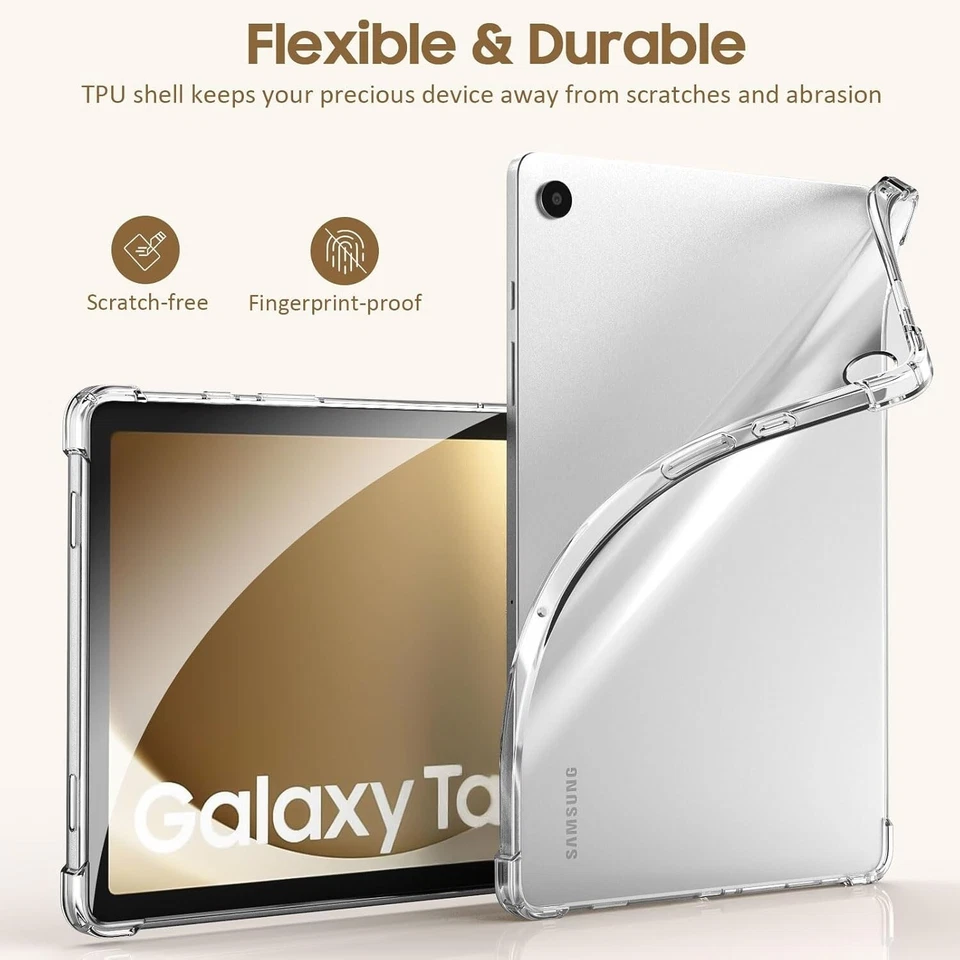 For Samsung Galaxy Tab A9 Plus Tablet Clear Case Soft TPU Shockproof Slim Cover - Image 4 of 4