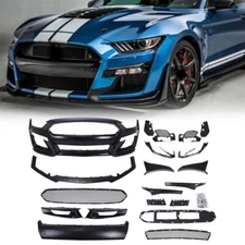 Front Bumper Cover Grille Kit Complete For Ford Mustang GT500 2015-2017 Primed