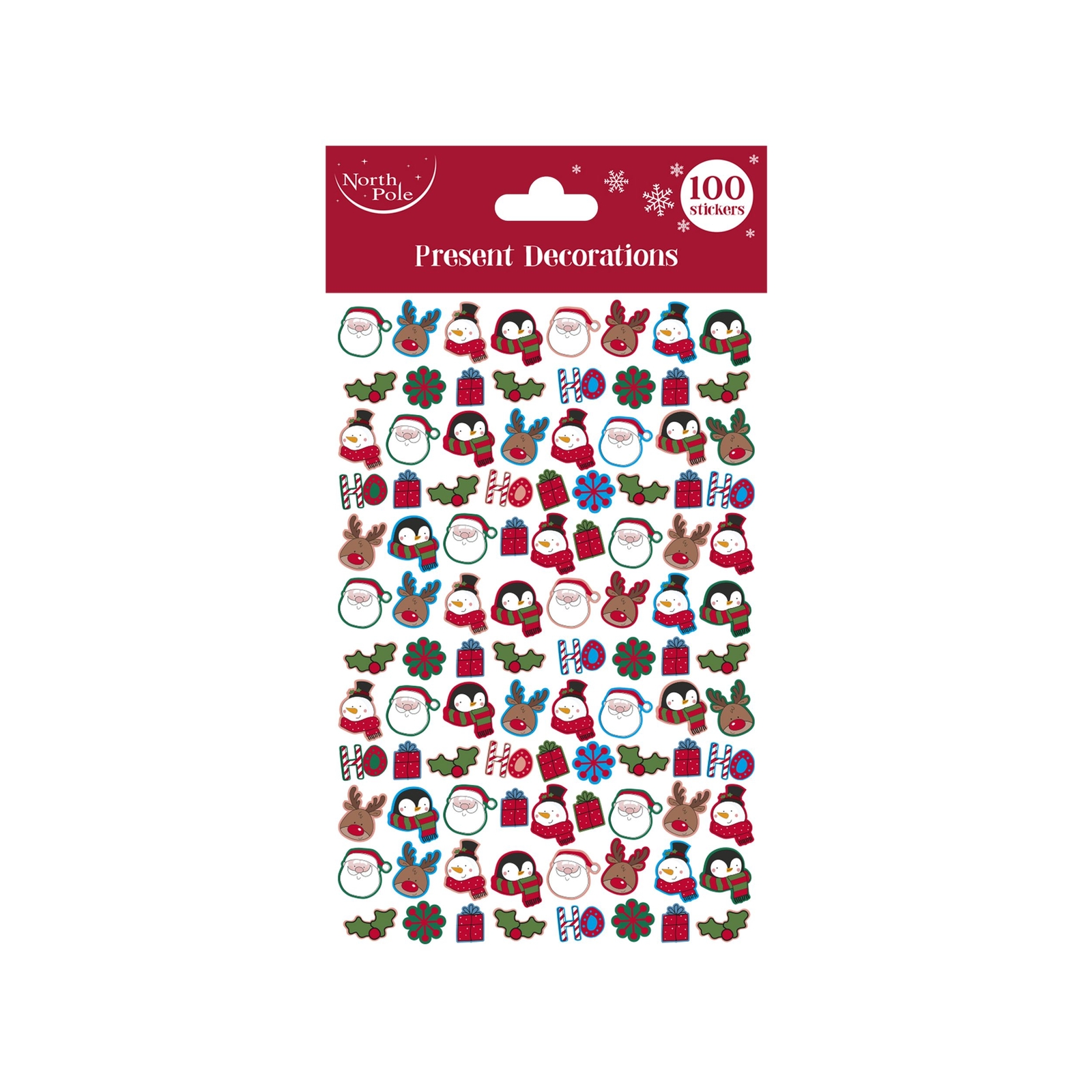 Christmas Foam Stickers 100 Present Decorations - Eurowrap Xmas