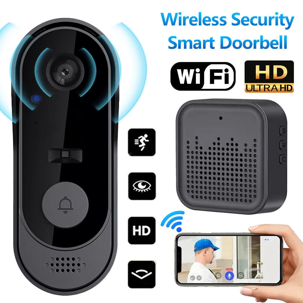 Smart WiFi Video Doorbell with Wireless Security Intercom and Chime-image