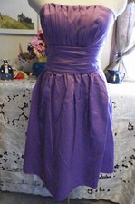 Davids Bridal purple lavender cotton bridesmaids evening cocktail dress 2