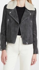 New Rag & Bone Mack Suede Jacket In Dark Grey- Size S $1095 #c3161