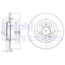 DELPHI 2x Bremsscheibe hinten Ø290 mm unbeschichtet für Peugeot 407 SW 6E_ 2.0