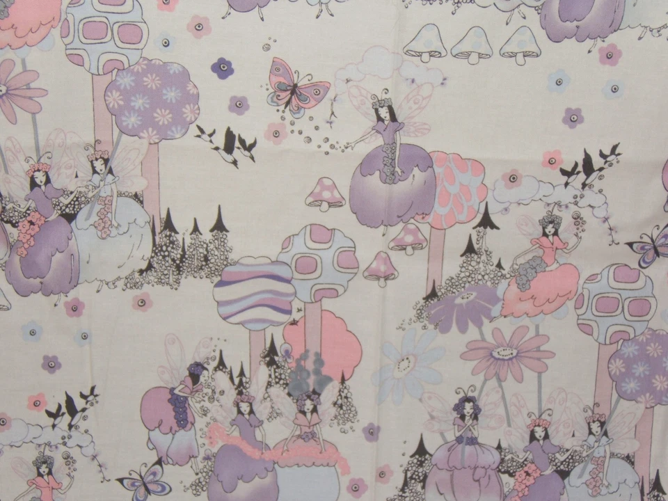 Alexander Henry Fabrics, Sprites of Tillibrook, Vintage, BTY, Clr Lavender Multi - Image 3 of 4