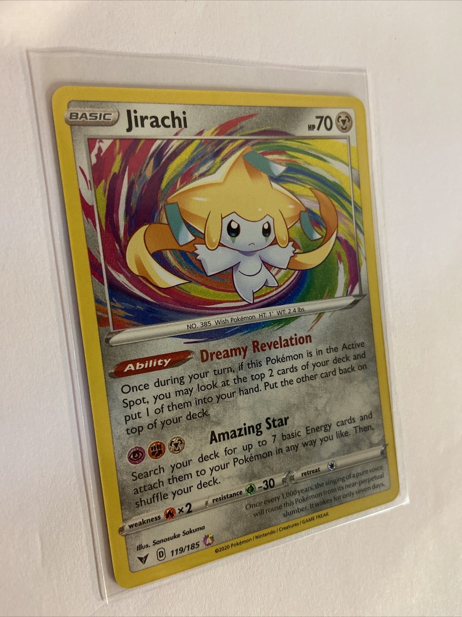 kazumichi☆ Jirachi 119/185 Rainbow Amazing Rare Vivid Voltage Pokemon