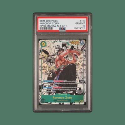 Roronoa Zoro Manga Alt Art PSA10 OP06-118 Wings of the