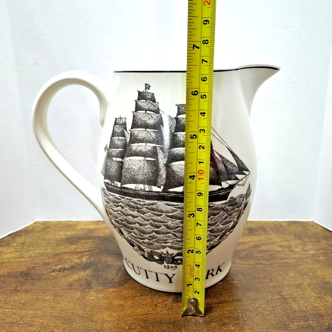 VINTAGE CUTTY SARK WHISKEY LIQUOR PITCHER, FOR BAR USE OR FLOWER