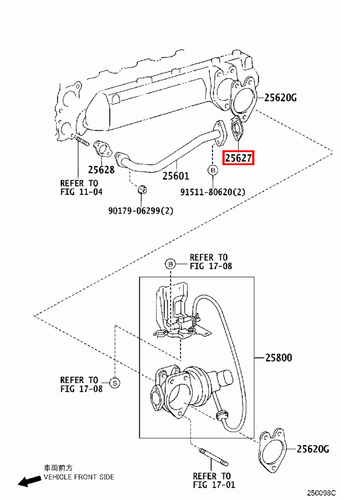 Genuine Toyota Prado 150 120 90 Series KDJ 1KD 3.0 Diesel EGR Valve Gasket - Picture 5 of 20