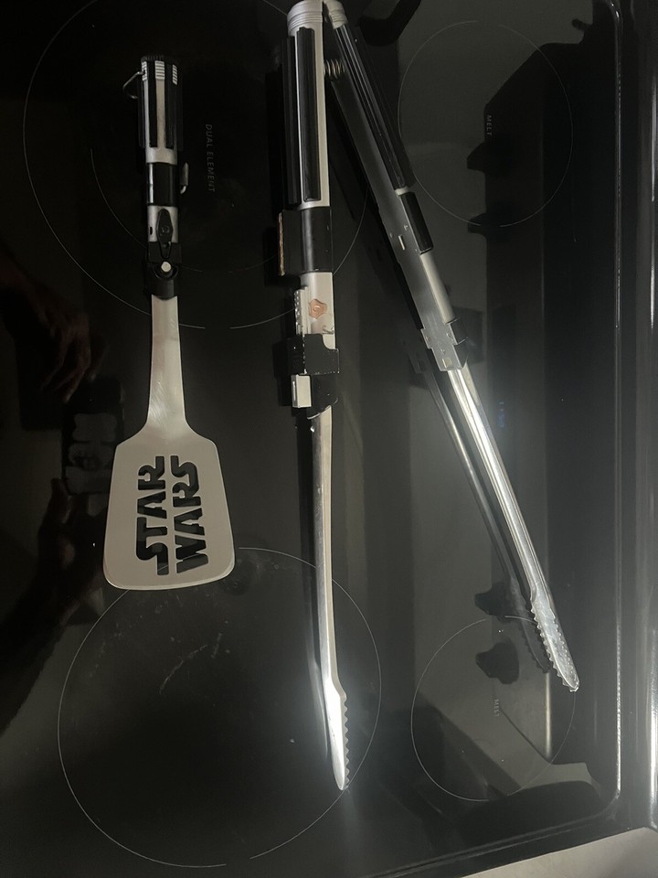 star wars utensils For Grilling Darth Vader Lightsaber Tongs And