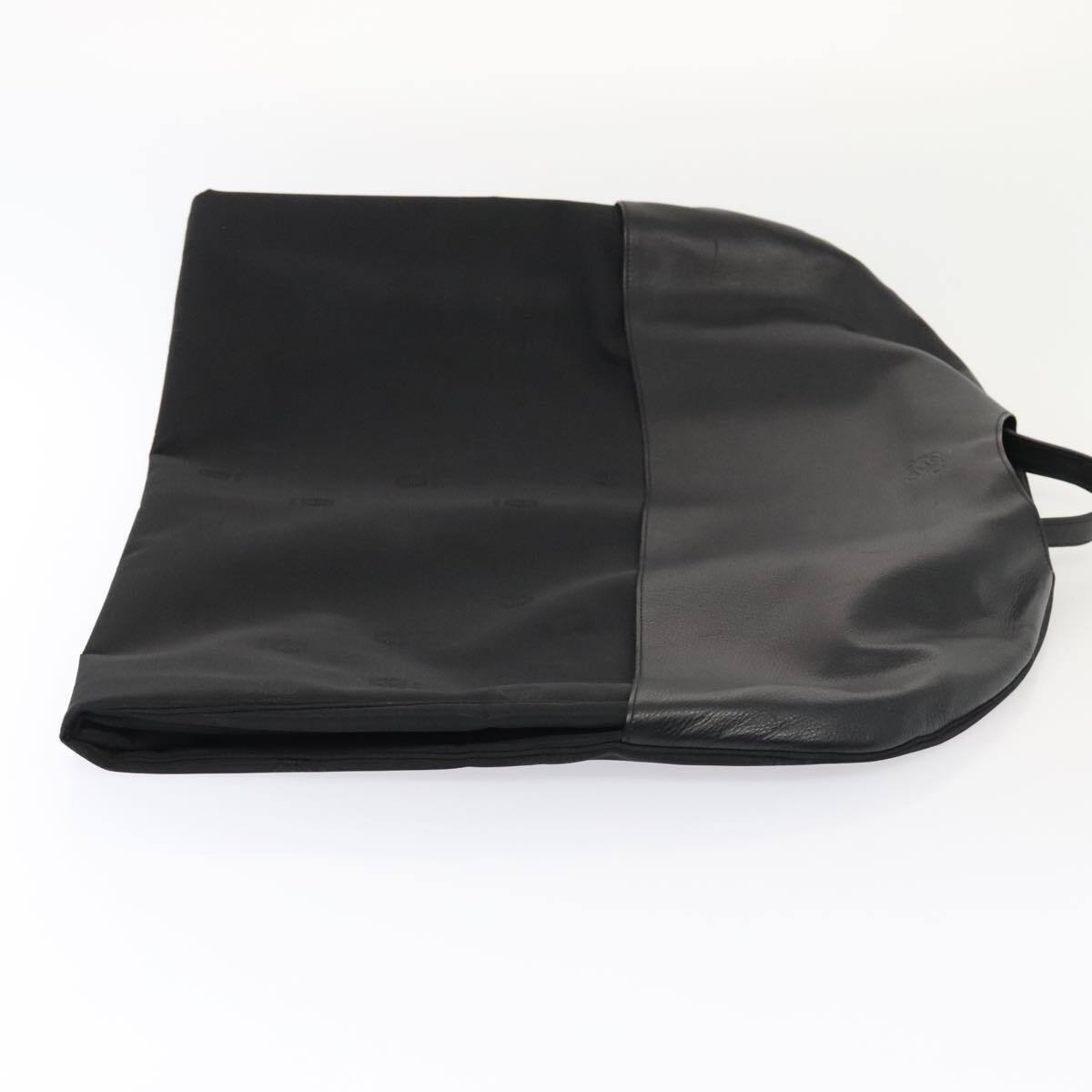 LOEWE Anagram Garment Cover Nylon Leather Black Silver Auth LOEWE Anagram Garment Cover Nylon Leather Black Silver Auth