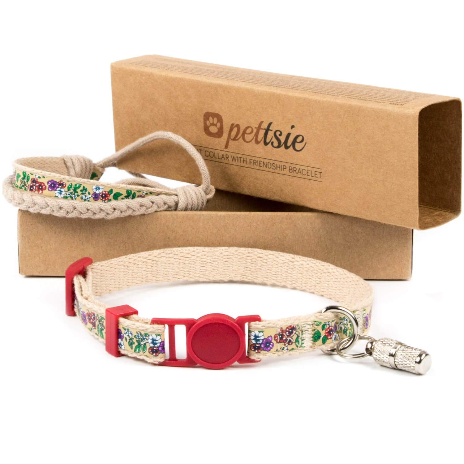 Collier chaton amovible et bracelet pour maître pour les séances photo et moments complices