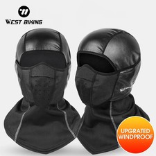 Cycling Fleece Thermal Windproof Balaclava Warm Winter Waterproof PU