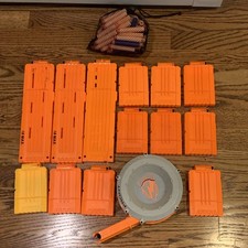 Nerf N-Strike Drum/magazine Lot With 3x18 1x35 9x6  darts