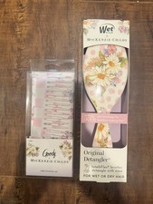 MacKenzie Childs x Wet Brush rosy Check mirror and Detangler Brush bundle
