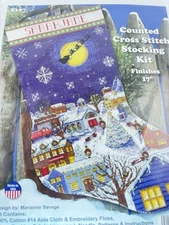 Design Works Counted Cross Stitch Stocking Kit 17" Christmas Eve #5197