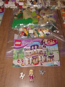 Lot Lego friends grand hotel & add-ons 41101 41035 juice bar incomplete no boxes