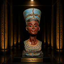 Authentic Ancient Egyptian Antique Rare Queen Nefertiti Head Figurine  BC