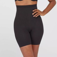 ASSETS by SPANX Women's High-Waist Mid-Thigh Super Control Shaper black Size 4