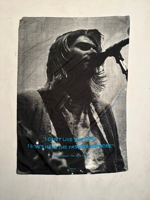   RARE Kurt Cobain Memorial Flag 1995   G.E.A. Official Licensed Vintage Nirvan