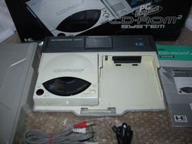 BOXED NEC PC ENGINE CD ROM 2 SYSTEM + INTERFACE UNIT CONSOLE JAP IMPORT
