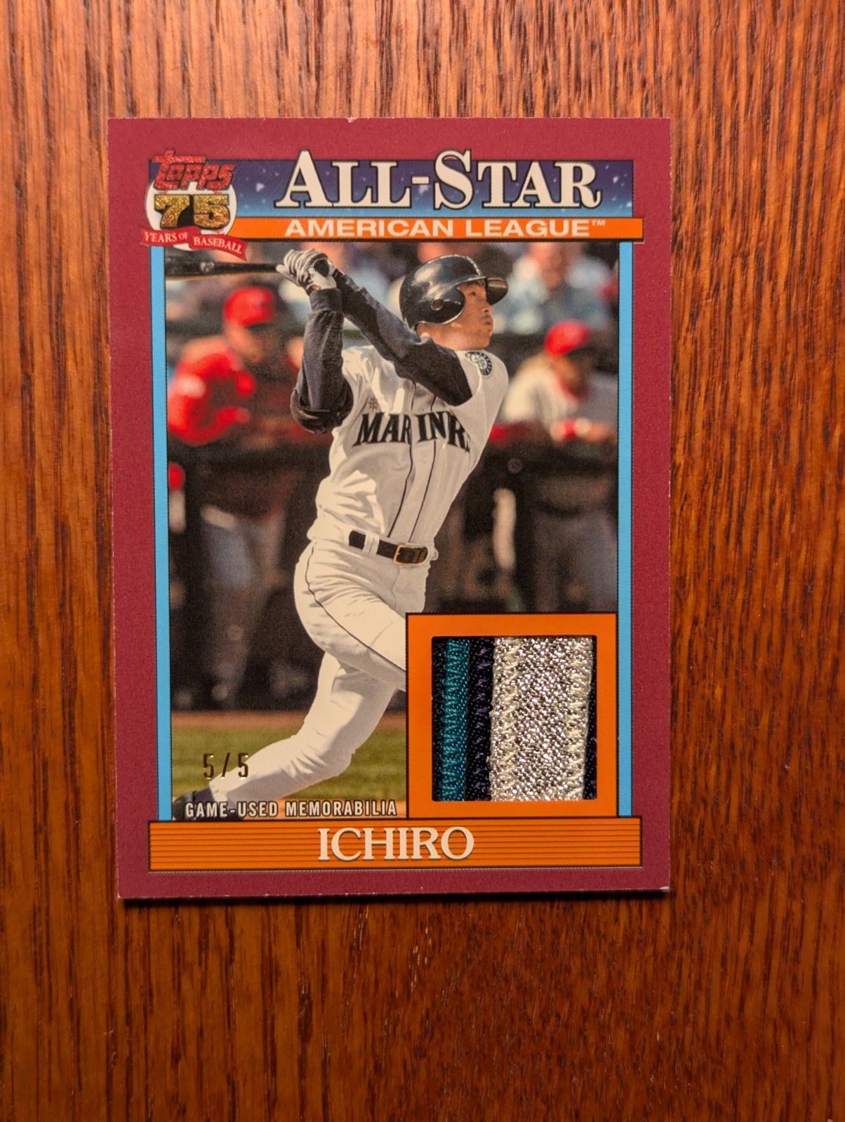 2026 Topps Series 2 Ichiro  1991 Topps Baseball All Stars Relic 91ASR-I Red 5/5