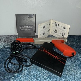 Super Mario Bros Duck Hunt NES Game Manual and Orange Zapper Gun OEM Not Tested