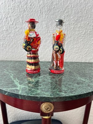Vintage Sangria Torero Figurenflaschen 2x10cl Spanien Matador Flamenco Deko
