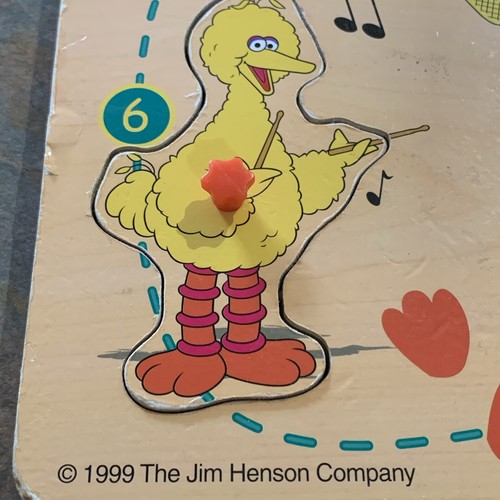 Vintage Sesame Street Wooden Jigsaw Puzzle - 6 Pieces 1999 Dance To The Beat - Picture 14 of 14