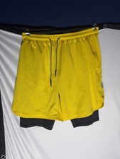 Men's 2 in 1 Shorts Workout Running Training Athletic Gym Lightweight Quick Dry