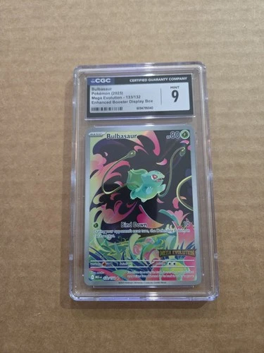 CGC 9 - Bulbasaur 133/132 Stamped Box Topper Pokemon Mega Evolution Gem Mint