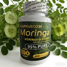 200 Count Premium Moringa Capsules  95 Pure, Maximize Health Benefits