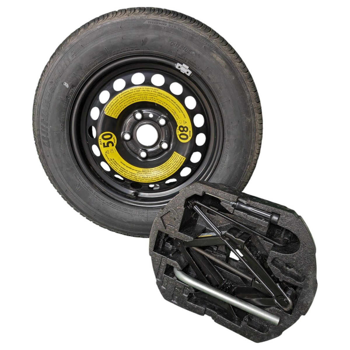どぅろ195／65R15 06-16 Volkswagen VW Jetta Golf Full Size Spare Tire Donut Wheel