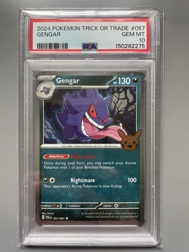 2024 Pokemon Trick or Trade Gengar #057 PSA 10 GEM MINT Cosmos Holo