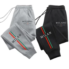 Milan City Print Jogger Pants Unisex Autumn Winter Casual Sports Sweatpants