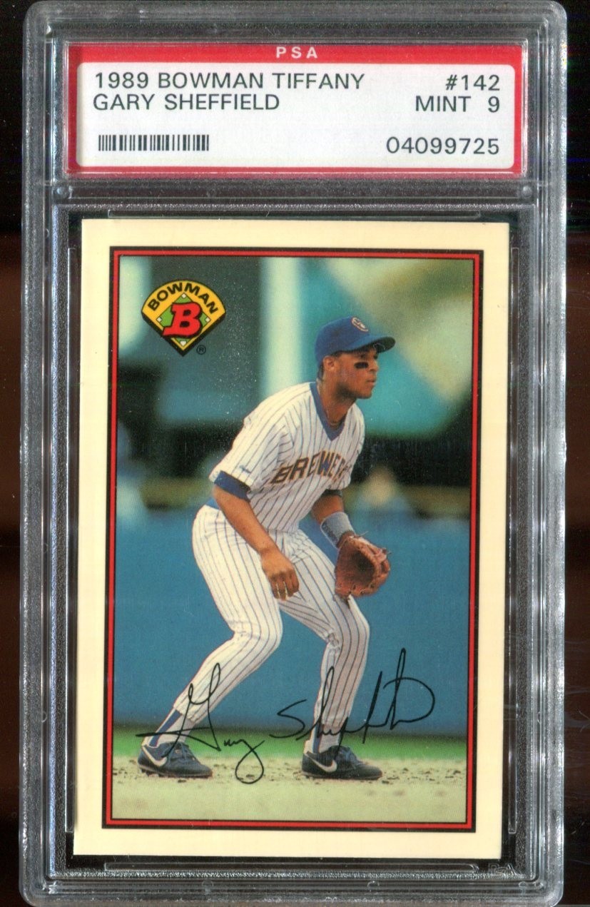 1989 Bowman Tiffany #142 Gary Sheffield PSA 9