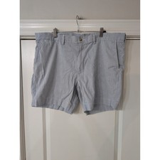 Polo Ralph Lauren Mens Seersucker Striped Shorts Blue White Cotton Size 38