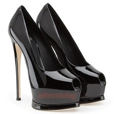 Women's Peep Toe High Heels Pumps Stilettos Platform Fashion Party Shoes
