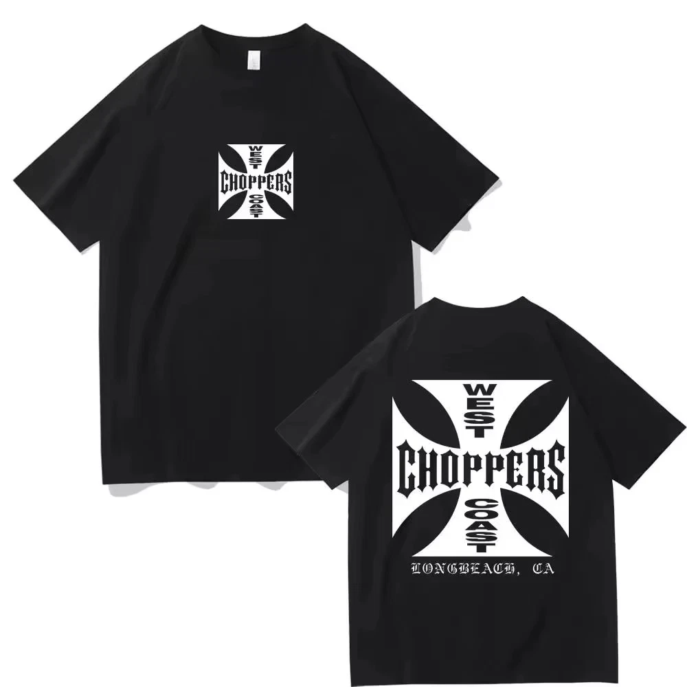 [2 Colors][5 Sizes] West Coast Choppers Long Beach Graphic Tee Black
