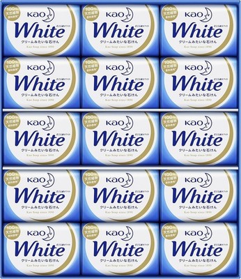 Kao White Soap Gift Set 15 Bars 85g Each Moisturizing Bath Soap Made in Japan