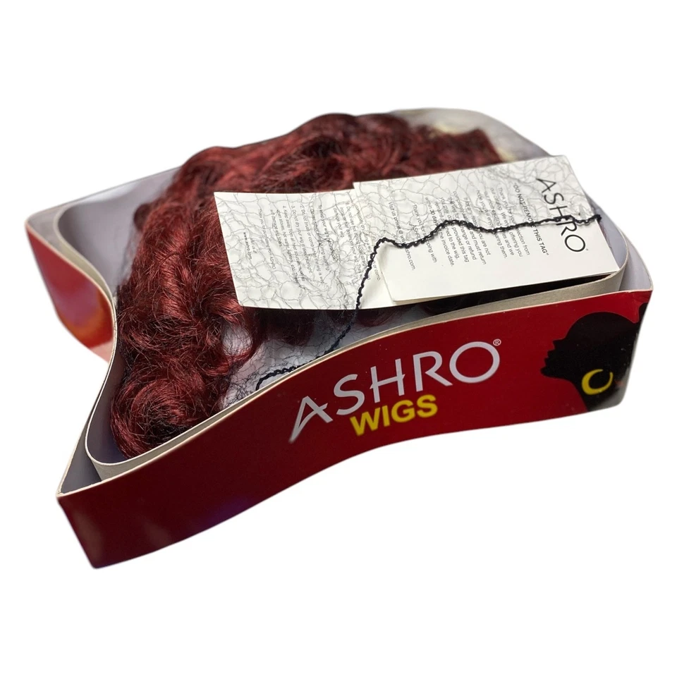 Dark Burgundy Wine Pixie Wig ASHRO Short Curly Synthetic Hair Women Teens NWT - Image 2 of 4