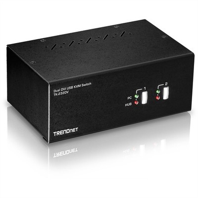 TRENDnet TK-232DV DVI KVM Switch 2-Port Dual Monitor