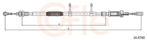 Bremsseil Seilzug Feststellbremse Cofle 10.4740 FüR Fiat Peugeot Boxer Jumper 3-image