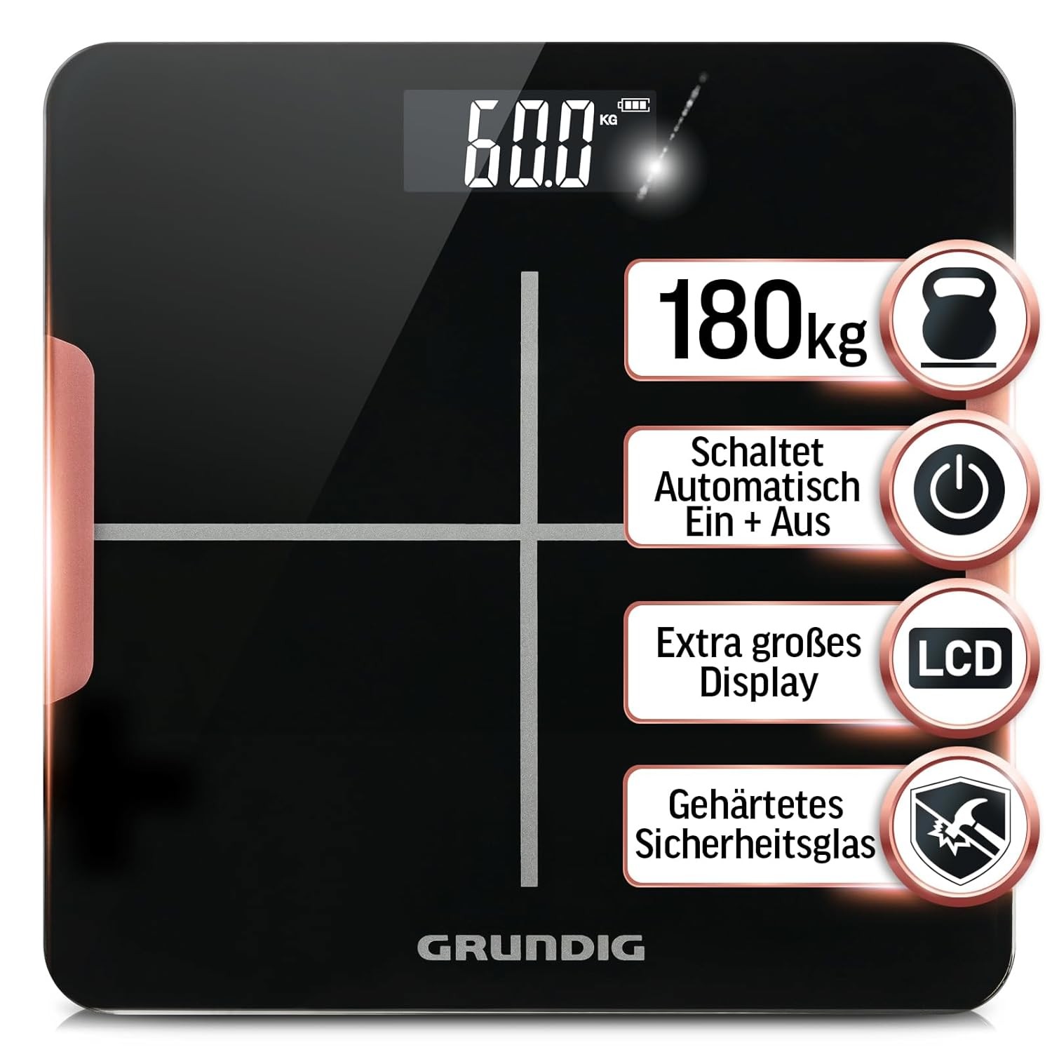 Personenwaage Körperwaage digital Display weight scale 180Kg B-Ware