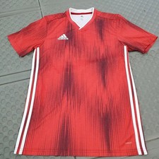Adidas Red 3-Stripes Short Sleeve T-Shirt, Excellent Condition