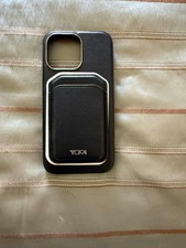 TUMI iPhone 13 Pro Max Case – Black – Built-In Card Holder – Excellent Condition